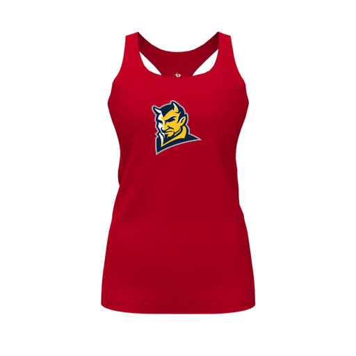 [FT0TRBRD-FYS-LOGO1] Decker Racerback Tank Top (Female Youth S, Red, Logo 1)