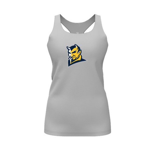 [FT0TRBGY-FYS-LOGO1] Decker Racerback Tank Top (Female Youth S, Gray, Logo 1)