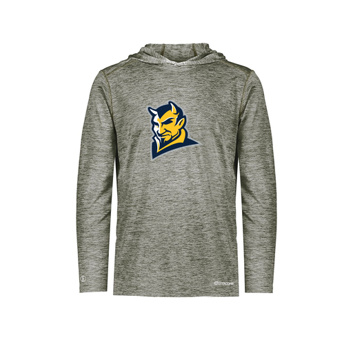 [FOLHCGGY-AS-LOGO1] Decker Men's Charge Hoodie (Adult S, Gray, Logo 1)