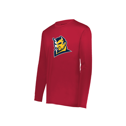 [222822.083.XS-LOGO1] Men's LS Smooth Sport Shirt (Adult XS, Red, Logo 1)