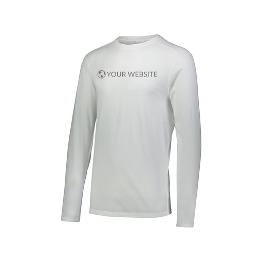 [FTLCUBWH-AXS-LOGO2] Men's LS Ultra-blend T-Shirt (Adult XS, White, Logo 2)