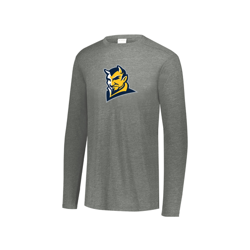 [FTLCUBGY-YS-LOGO1] Youth LS Ultra-blend T-Shirt (Youth S, Gray, Logo 1)