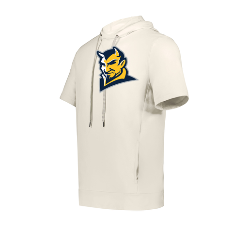 [222605-WHT-YS-LOGO1] YOUTH VENTURA SOFT KNIT SHORT SLEEVE HOODIE (Youth S, White, Logo 1)