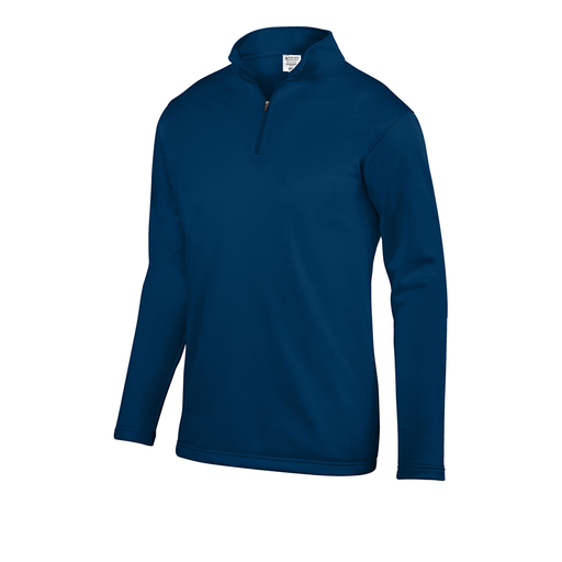 [FOLQFFNV-YS-LOGO4] Decker Youth FlexFleece 1/4 Zip (Youth S, Navy, Logo 4)
