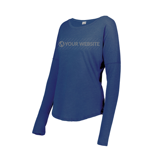 [FTLCUBRY-FAXS-LOGO2] Ladies LS Ultra-blend T-Shirt (Female Adult XS, Royal, Logo 2)